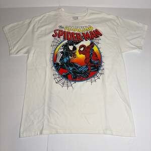 Marvel The Amazing Spider-Man vs Venom Retro Graphic White T-Shirt Size Large